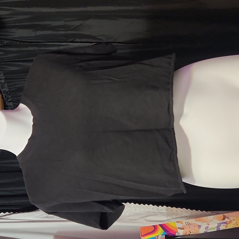 Forever 21 Charcoal Black Crop Top